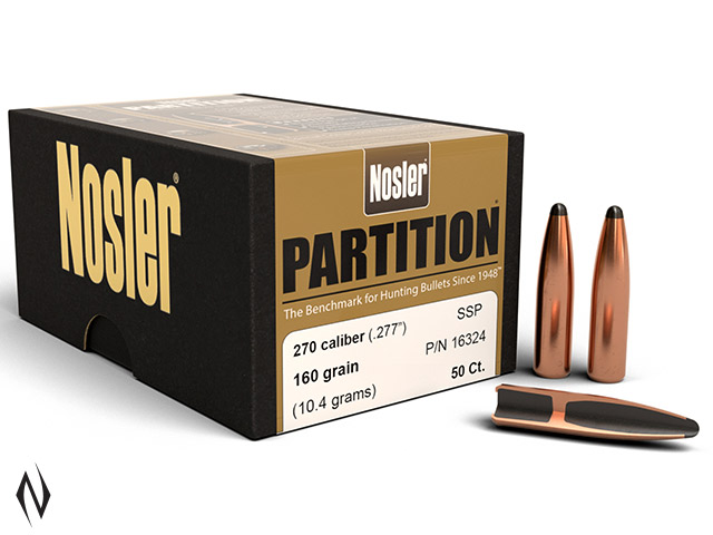 NOSLER 270 160GR SEMI-SPITZER PARTITION 50PK Image