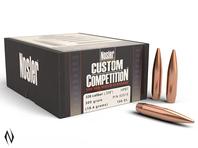 NOSLER 338 300GR HPBT CUSTOM COMP 100PK Image
