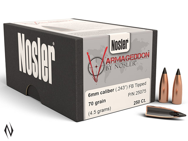 NOSLER 243 70GR TIP VARMAGEDDON 250PK Image