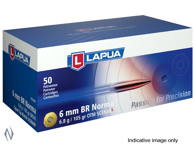 LAPUA AMMO 6MM BR NORMA 105GR SCENAR L Image