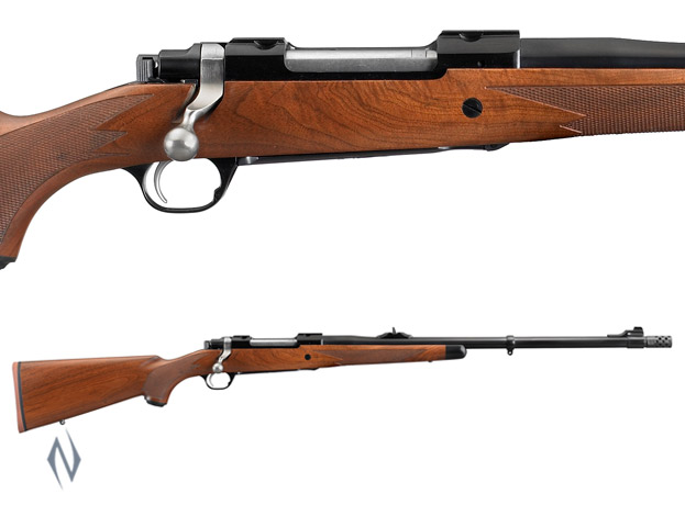 RUGER 77 HAWKEYE AFRICAN BLUED WITH MUZZLE BRAKE 23" Image