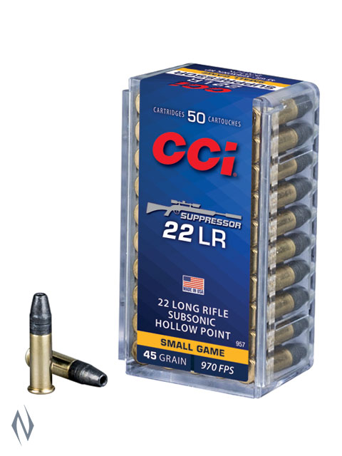 CCI 22LR SUPPRESSOR 45GR HP 970FPS Image
