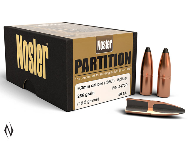 NOSLER 9.3MM 286GR PARTITION 50PK Image