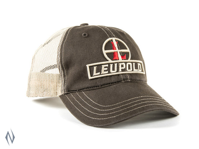 LEUPOLD RETICLE SOFT TRUCKER CAP BROWN / KHAKI OS Image