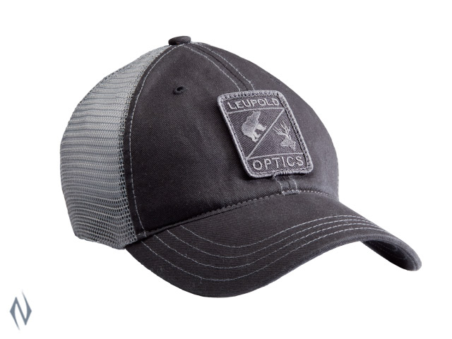 LEUPOLD RETICLE SOFT TRUCKER CAP BLACK / GREY OS XXXX Image