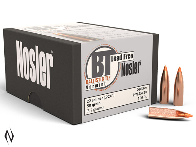 NOSLER 224 50GR BALLISTIC TIP LEAD FREE 100PK Image