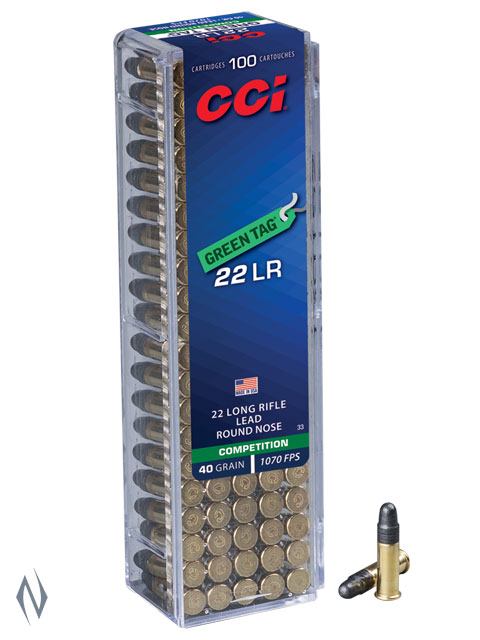 CCI 22LR GREEN TAG 40GR LRN 100 PK 1070FPS Image