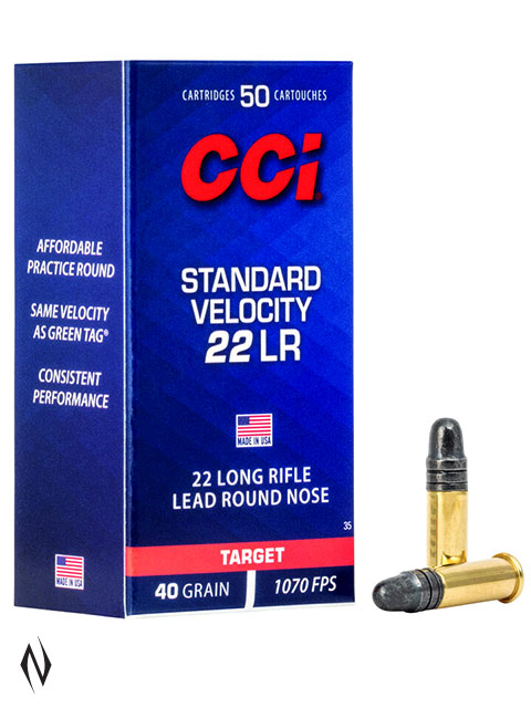 CCI 22LR STANDARD VELOCITY 40GR SOLID 1070FPS Image