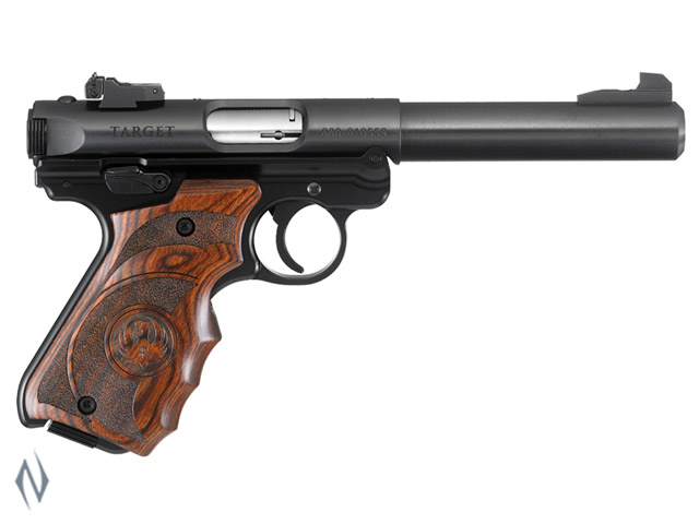RUGER MKIV 22LR TARGET BLUED + TARGET GRIPS 140MM Image