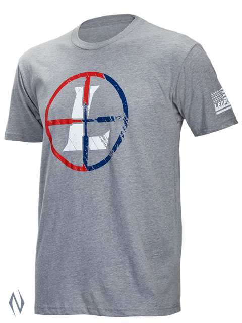 LEUPOLD SS USA RETICLE T-SHIRT GREY HEATHER LGE XXXX Image