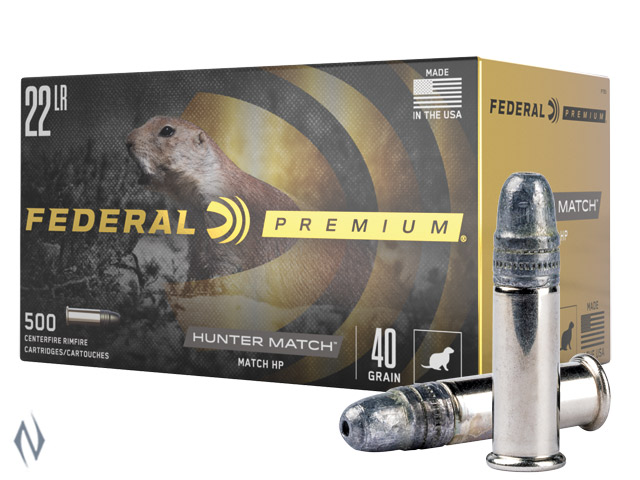 FEDERAL 22LR 40GR HV HP HUNTER MATCH 50PK 1200FPS Image
