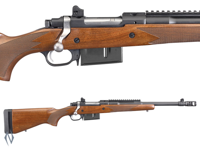 RUGER 77 GUNSITE SCOUT BLUE WALNUT 450 BUSHMASTER 16.5" BRAKE Image