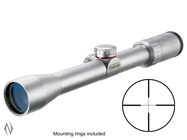 SIMMONS 22 MAG 3-9X32 TRUPLEX SILVER WITH RINGS Image