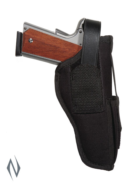 UNCLE MIKES AMBIDEXTROUS SIDEKICK HOLSTER BLACK SIZE 5 + MAG POUCH Image