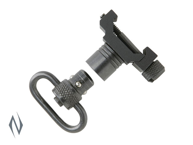 UNCLE MIKES SWIVEL ATTACHMENT PUSH BUTTON BLACK PICATINNY Image