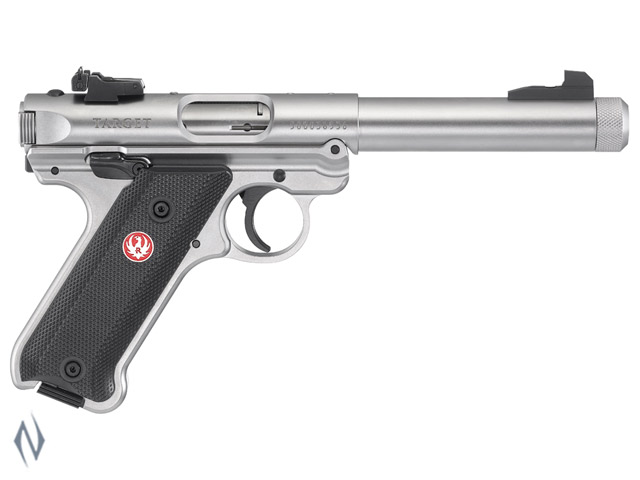 RUGER MKIV 22LR TARGET THREADED STAINLESS 140MM Image