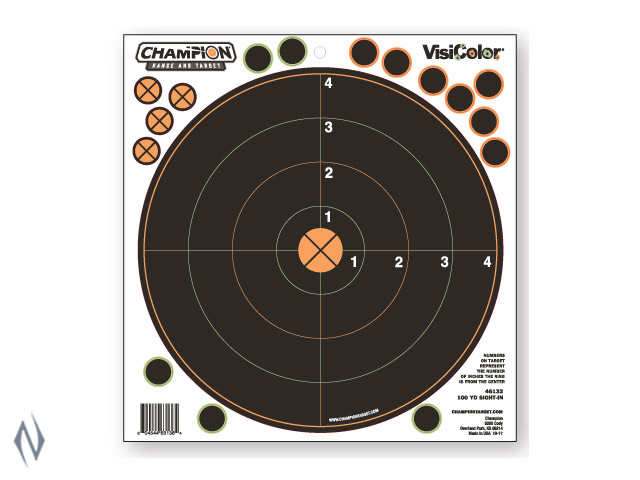 CHAMPION TARGET VISICOLOR ADHESIVE SIGHT IN 100YD 5 PACK + PATCHES Image