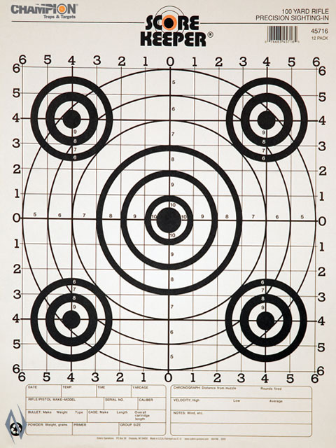 CHAMPION TARGET 100YD RIFLE SIGHT IN B/B -12 PACK Image