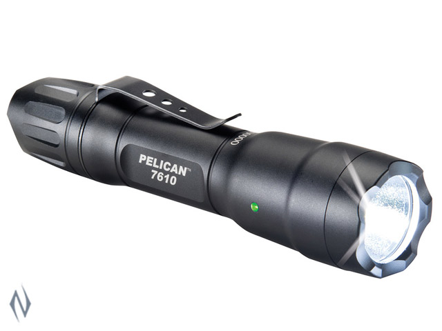 PELICAN TORCH 7610 LED BLACK 1018 LUM 2 X CR123 / 1 X AA Image