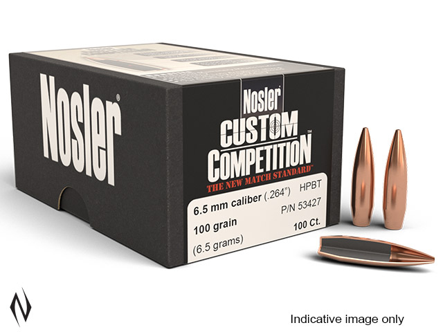 NOSLER 6.5MM 100GR HPBT CUSTOM COMP 1000PK Image