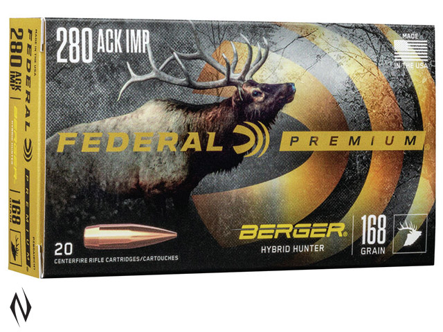 FEDERAL 280 ACKLEY 168GR BERGER HUNTER Image