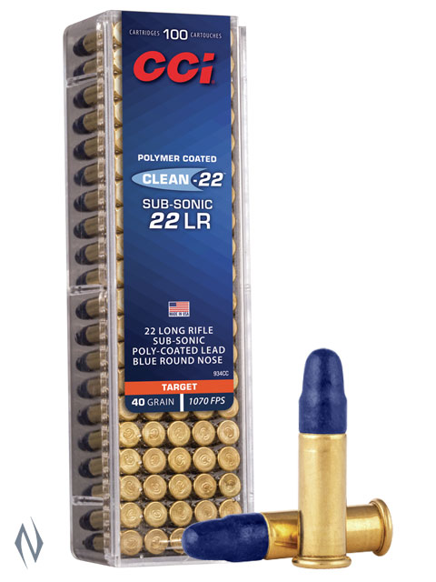 CCI 22LR CLEAN-22 BLUE 40GR SV TARGET LRN 100 PK 1070FPS Image