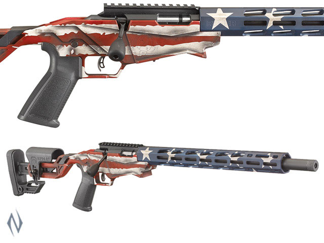 RUGER PRECISION RIMFIRE RIFLE 22LR 18" 10 SHOT USA FLAG Image