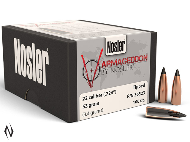 NOSLER 224 50GR TIP VARMAGEDDON 100PK Image