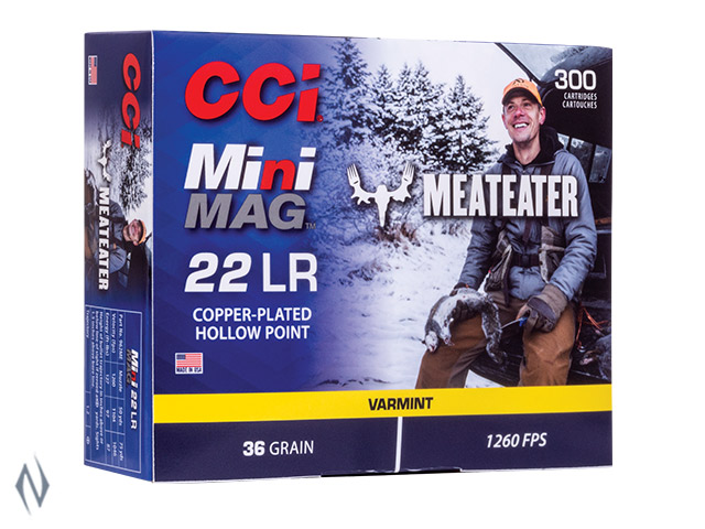 CCI 22LR MINI MAG 36GR HP MEAT EATER 300 PK 1260FPS Image