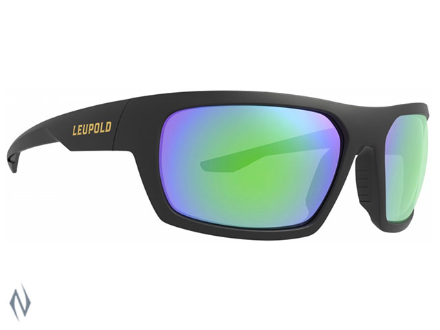 LEUPOLD SUNGLASSES PACKOUT MATTE BLACK EMERALD MIRROR Image