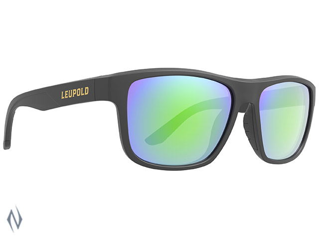 LEUPOLD SUNGLASSES KATMAI MATTE BLACK EMERALD MIRROR Image