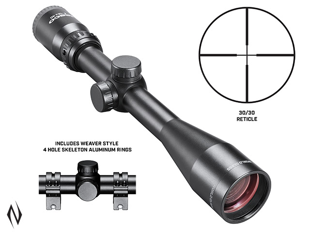 TASCO WORLD CLASS 4-12X40 30/30 + RINGS Image