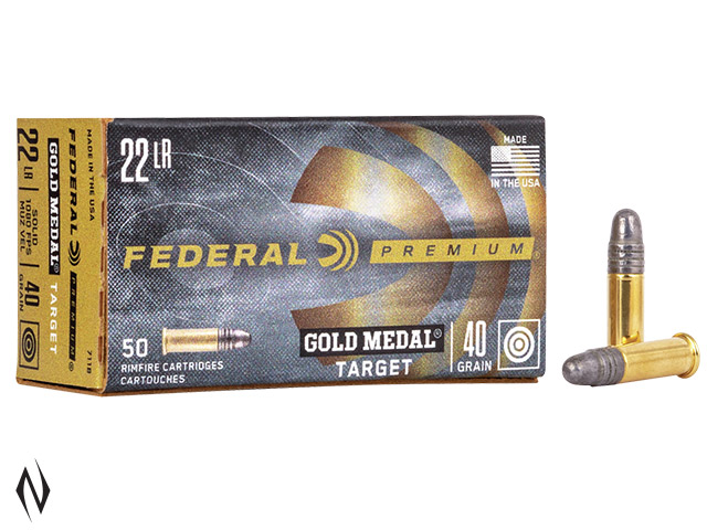 FEDERAL 22LR 40GR SOLID SV GOLD MEDAL 1080FPS Image