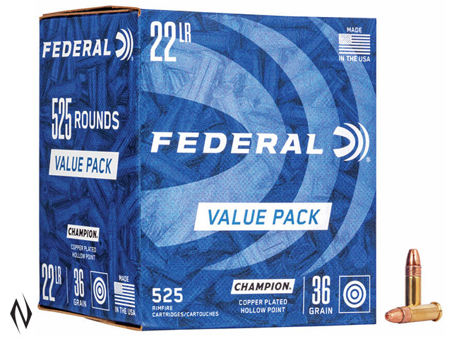 FEDERAL 22LR 36GR HP HV CHAMPION 525 PK 1260FPS Image