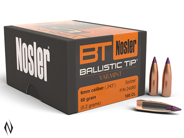 NOSLER 243 80GR BALLISTIC TIP 100PK Image