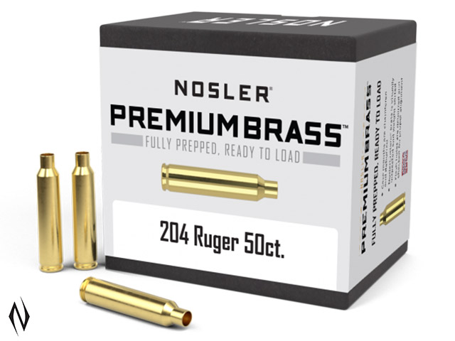 NOSLER CUSTOM BRASS 204 RUGER 50PK Image