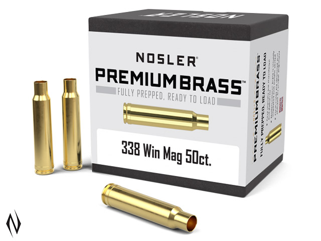 NOSLER CUSTOM BRASS 338 WIN MAG 50PK Image