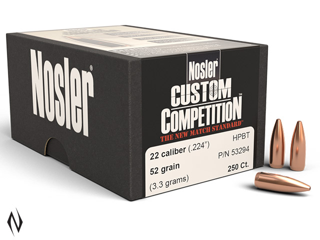 NOSLER 224 52GR HPBT CUSTOM COMP 250PK Image