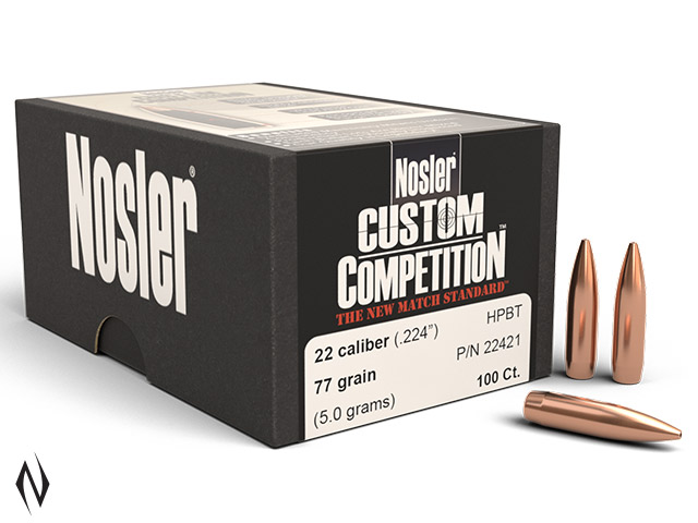 NOSLER 224 77GR HPBT CUSTOM COMP 100PK Image
