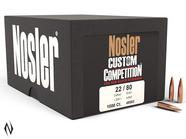 NOSLER 224 80GR HPBT CUSTOM COMP 1000PK Image