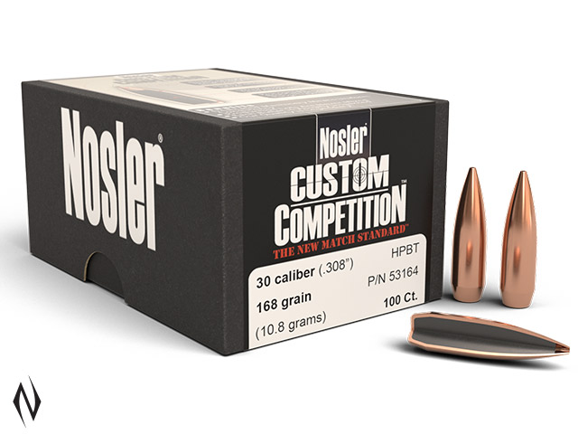 NOSLER 30 168GR HPBT CUSTOM COMP 100PK Image