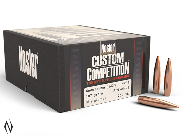 NOSLER 6MM 107GR HPBT CUSTOM COMP 250PK Image