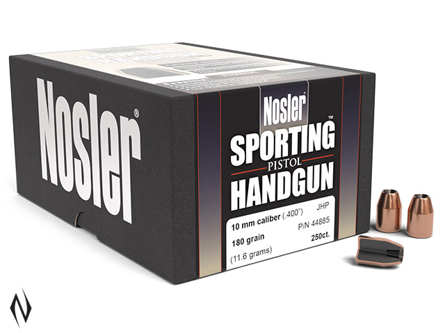 NOSLER 10MM 180GR JHP HANDGUN 250PK Image