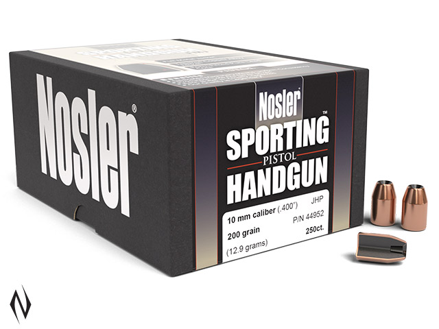 NOSLER 10MM 200GR JHP HANDGUN 250PK Image