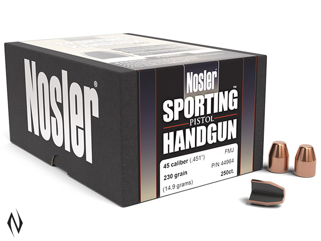 NOSLER 45 (.451) 230GR FMJ HANDGUN 250PK Image
