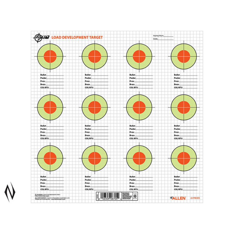 NIOA Australia | ALLEN EZ AIM PAPER TARGET LOAD DEVELOPMENT 25PK